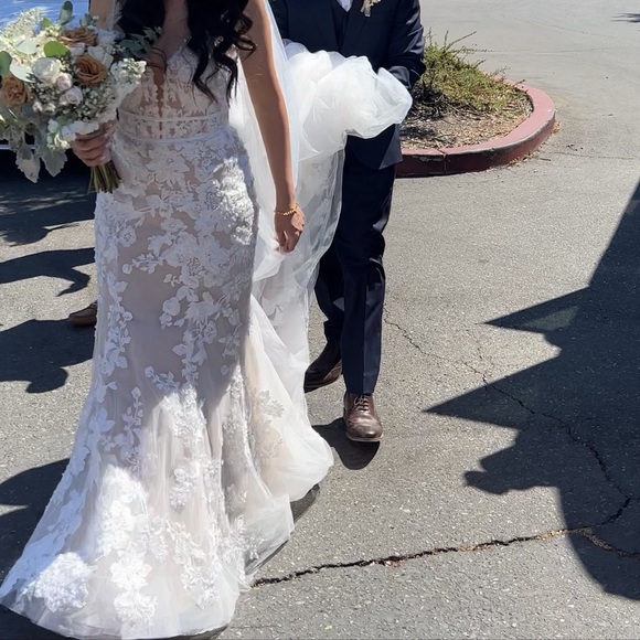 Martina Liana Lace Wedding Dress in Cream and White - style 1283 - Picture 1 of 3